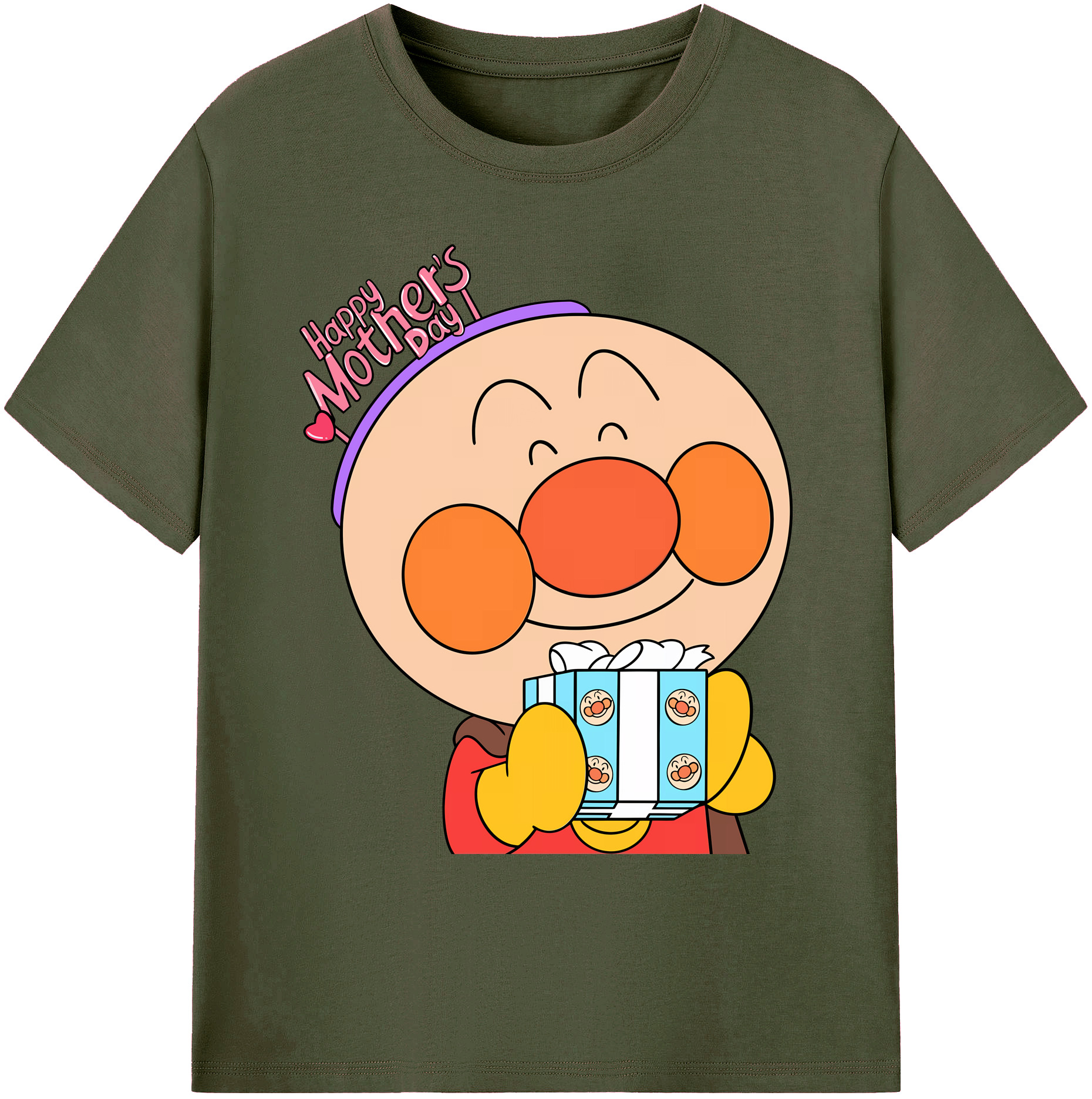 （画像用） アンパンマン Anpanman 綿100％ メンズ半袖Tシャツ｜肌触りやわらか＆通気性